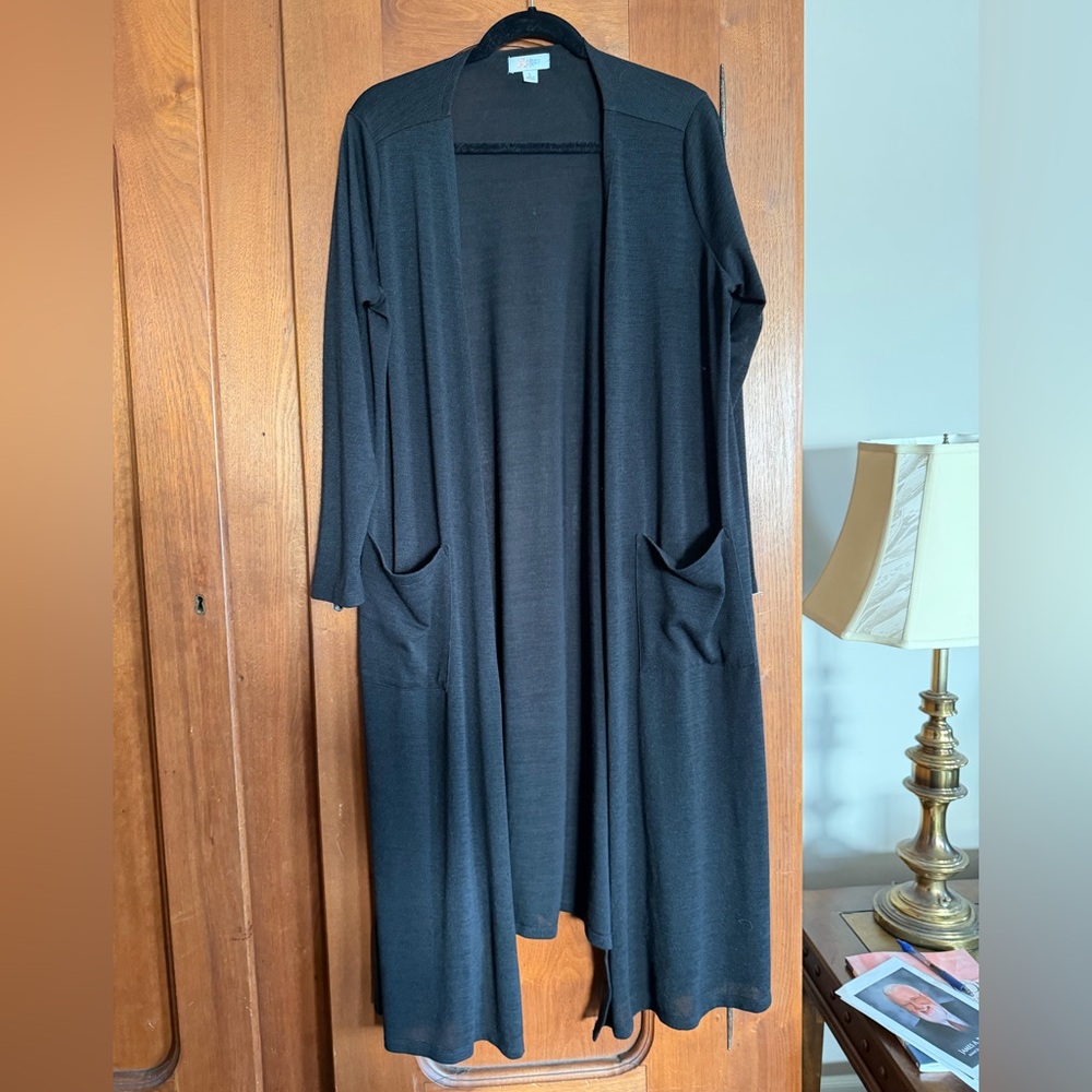 LuLaRoe Black Sarah Long Cardigan